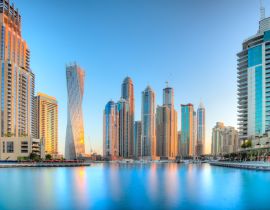 Lais Puzzle - Dubai Marina zur blauen Stunde, Dubai, Vereinigte Arabische Emirate - 40, 100, 200, 500, 1.000 & 2.000 Teile