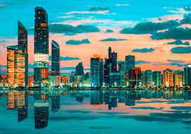 Lais Puzzle - Blick auf die Skyline von Abu Dhabi bei Sonnenuntergang, Vereinigte Arabische Emirate - 1.000 Teile