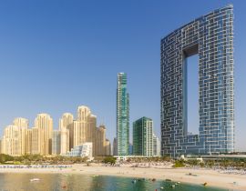 Lais Puzzle - Dubai Jumeirah Beach JBR Marina Skyline Architektur Gebäude Reise Urlaub in Vereinigte Arabische Emirate - 40, 100, 200, 500, 1.000 & 2.000 Teile