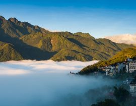 Lais Puzzle - Sapa Tal Stadt in der Natur Nebel am Morgen in Hanoi in Vietnam - 40, 100, 200, 500, 1.000 & 2.000 Teile
