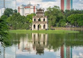 Lais Puzzle - Schildkrötenturm (Thap Rua) im Hoan-Kiem-See (Schwert-See, Ho Guom) in Hanoi, Vietnam - 1.000 Teile