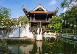 Lais Puzzle - Eine-Säulen-Pagode, oft als Symbol für Hanoi verwendet, in Hanoi, Vietnam - 1.000 Teile