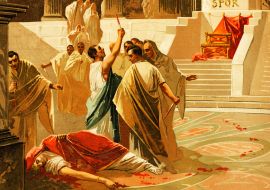 Lais Puzzle - Tod von Gaius Julius Caesar, römischer Kaiser. 100 v. Chr.-44 v. Chr. Antike Illustration. Geschichtsbuch. 1897 - 1.000 Teile