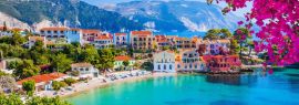 Lais Puzzle - Kefalonia, Griechenland. Buntes Dorf Assos auf Kefalonia, Griechenland, Panorama - 1.000 Teile