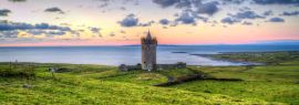 Lais Puzzle - Doonagore Burg bei Sonnenuntergang, Co. Clare, Irland, Panorama - 1.000 Teile