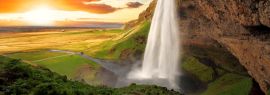 Lais Puzzle - Wasserfall, Island - Seljalandsfoss, Panorama - 1.000 Teile