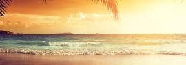 Lais Puzzle - Sonnenuntergang am Strand der Karibik, Panorama - 1.000 Teile