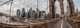 Lais Puzzle - New York, Brooklyn Bridge mit Kabeln, Panorama - 1.000 Teile