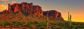Lais Puzzle - Sonnenuntergang in der Wüste mit Berg in der Nähe von Phoenix, Arizona, USA, Panorama - 1.000 Teile