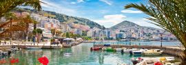 Lais Puzzle - Hafen der Stadt Saranda am Ionischen Meer, Albanien, Panorama - 1.000 Teile