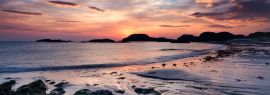 Lais Puzzle - Dramatischer Himmel bei Sonnenuntergang auf der Isle of Iona, Schottland, Panorama - 1.000 Teile