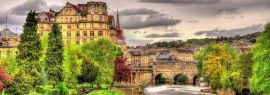 Lais Puzzle - Blick auf die Stadt Bath über den Fluss Avon - England, Panorama - 1.000 Teile