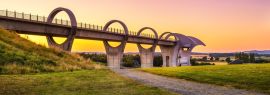 Lais Puzzle - Falkirk Wheel bei Sonnenuntergang, Schottland, Vereinigtes Königreich, Panorama - 1.000 Teile