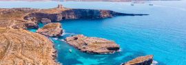 Lais Puzzle - Panorama Strand Blaue Lagune Comino Malta. Luftaufnahme, Panorama - 1.000 Teile