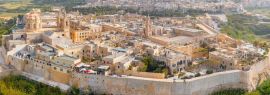 Lais Puzzle - Panorama der Stadt Mdina Festung Luftaufnahme in Malta, Panorama - 1.000 Teile