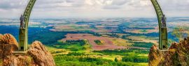 Lais Puzzle - Blick auf den Adlerbogen auf dem Donnersberg, bei Dannenfels, Rheinland-Pfalz, Deutschland, Panorama - 1.000 Teile