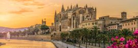 Lais Puzzle - Landschaft mit Kathedrale La Seu im Sonnenuntergang, Palma de Mallorca, Balearen, Spanien, Panorama - 1.000 Teile