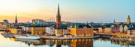 Lais Puzzle - Sonnenuntergang Blick auf Gamla stan in Stockholm von Sodermalm Insel, Schweden, Panorama - 1.000 Teile