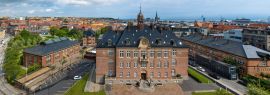 Lais Puzzle - Aarhus, Dänemark. Luftaufnahme der Stadt mit dem Aarhus Court, Panorama - 1.000 Teile