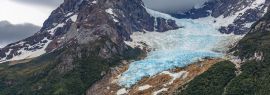 Lais Puzzle - Der Balmaceda-Gipfel und der Gletscher am Last Hope Sound oder Fjord im Bernardo O'Higgins-Nationalpark in der Nähe von Puerto Natales und Torres del Paine-Nationalpark, Patagonien, Chile, Panorama - 1.000 Teile