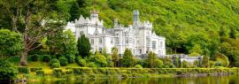 Lais Puzzle - Kylemore Abbey mit Wasserspiegelungen in Connemara, Grafschaft Galway, Irland, Europa. 1920 gegründetes Benediktinerkloster auf dem Gelände von Kylemore Castle. Mainistir na Coille Moire, Panorama - 1.000 Teile