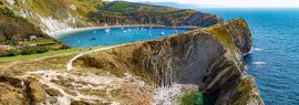 Lais Puzzle - Lulworth Bucht in der Landschaft, England, Panorama - 1.000 Teile