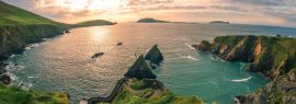 Lais Puzzle - Ring of Dingle Peninsula Kerry Irland Dunquin Pier Harbor Rock Stone Cliff Landscape Seascape, Panorama - 1.000 Teile