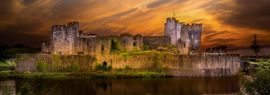 Lais Puzzle - Caerphilly Castle, Wales, Panorama - 1.000 Teile