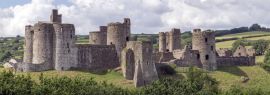 Lais Puzzle - Schloss Kidwelly / Castell Cydweli, Carmarthenshire, Wales, Panorama - 1.000 Teile