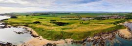 Lais Puzzle - Luftbildpanorama eines Golfplatzes in North Berwick, East Lothian, Schottland, Panorama - 1.000 Teile