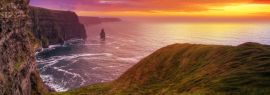 Lais Puzzle - Idyllische Cliffs of Moher bei Sonnenuntergang, Co. Clare, Irland, Panorama - 1.000 Teile