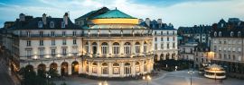 Lais Puzzle - Oper der Stadt Rennes, place de l'hotel de ville, Bretagne, Frankreich, Panorama - 1.000 Teile