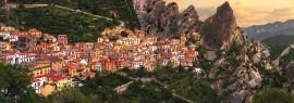Lais Puzzle - Castelmezzano Dorf im Apennin Dolomiti Lucane. Basilikata, Italien, Panorama - 1.000 Teile