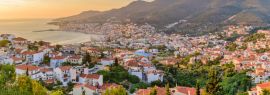Lais Puzzle - Blick auf Samos-Stadt bei Sonnenuntergang, Insel Samos, Griechenland, Panorama - 1.000 Teile