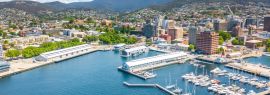 Lais Puzzle - Eine Luftaufnahme des Constitution Dock in Hobart, Tasmanien, Australien an einem sonnigen Tag, Panorama - 1.000 Teile