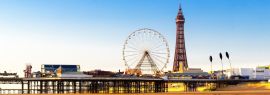 Lais Puzzle - Blackpool Tower und Central Pier Riesenrad, Lancashire, England, Panorama - 1.000 Teile