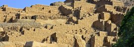 Lais Puzzle - Huaca Pucllana - eine Tonpyramide im Bezirk Miraflores in Zentral-Lima, Peru, Panorama - 1.000 Teile
