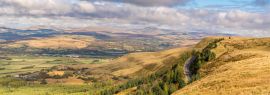 Lais Puzzle - Blick über die walisische Landschaft und die Wolken von der A4061 bei Aberdare in Rhondda Cynon Taf, Mid Glamorgan, Wales, UK, Panorama - 1.000 Teile