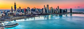 Lais Puzzle - Sonnenuntergang Chicago, Panorama - 1.000 Teile
