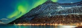 Lais Puzzle - Nordlicht über Seydisfjordur, Island, Panorama - 1.000 Teile