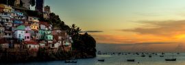 Lais Puzzle - Salvador Bahia Brasilien Sonnenuntergang Paradies und Boote, Panorama - 1.000 Teile