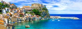 Lais Puzzle - schöne Strände und Städte von Kalabrien - Scilla. Italienische Sommerferien, Panorama - 1.000 Teile