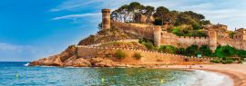 Lais Puzzle - Seelandschaft Badia Bucht in Tossa de Mar in Girona, Katalonien, Spanien. Alte mittelalterliche Burg mit schönem Sandstrand und klarem blauem Wasser, Panorama - 1.000 Teile
