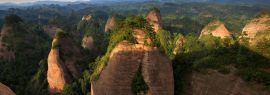 Lais Puzzle - Wanfoshan Danxia Landform, Berg Wanfo,.Hunan, China, Panorama - 1.000 Teile