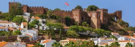 Lais Puzzle - Schloss in der Stadt Silves - Algarve Portugal, Panorama - 1.000 Teile
