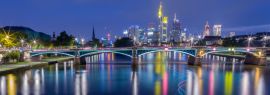 Lais Puzzle - Nacht in Frankfurt am Main vom Main aus, Panorama - 1.000 Teile
