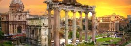 Lais Puzzle - Ruinen des Forum Romanum bei Sonnenuntergang, Rom, Panorama - 1.000 Teile
