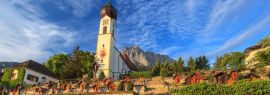 Lais Puzzle - Dorf Grainau und Zugspitze in Deutschland, Garmisch-Partenkirchen, Deutschland, Panorama - 1.000 Teile