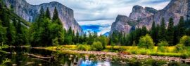 Lais Puzzle - Yosemite Valley View mit El Capitan, Cathedral Rock und The Merced River, Panorama - 1.000 Teile
