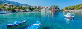 Lais Puzzle - Assos Strand in Kefalonia, Griechenland, Panorama - 1.000 Teile